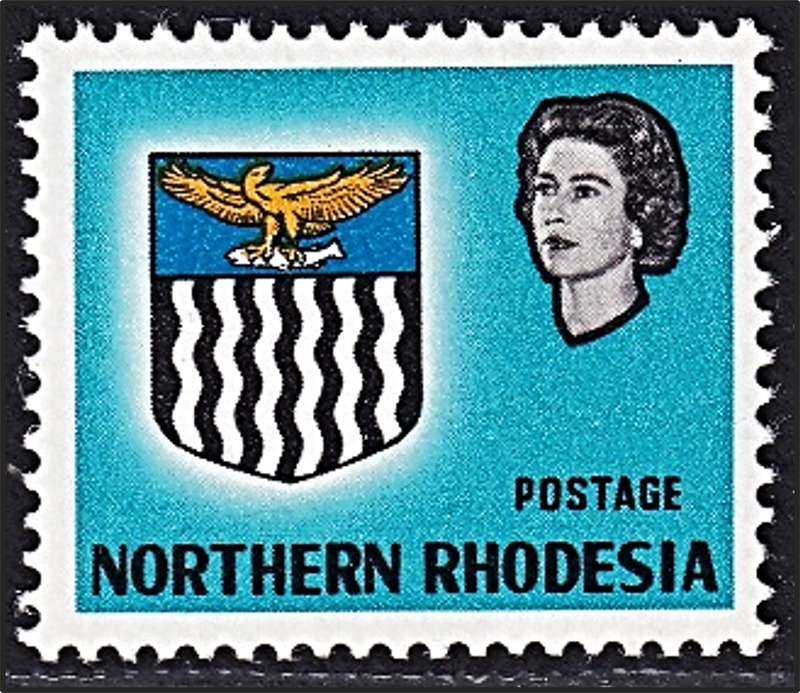 1963 Northern Rhodesia QEII 1d MM(*) with VALUE OMITTED