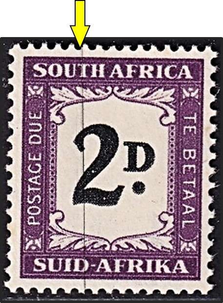 1952 Union 2d Postage Due UMM(**) - Prominent Vertical Line