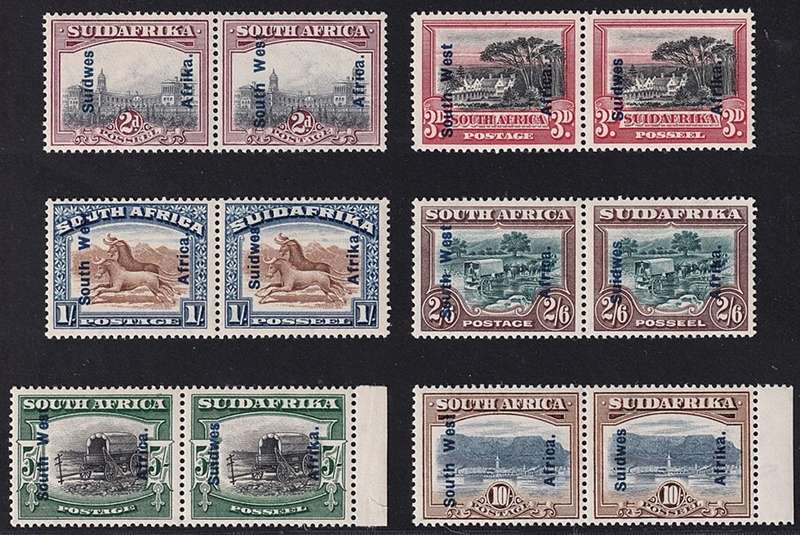 1926/7 SWA Overprint on Pictorials Full MM(*) Set (CC.75/80) @ CV  R8,710