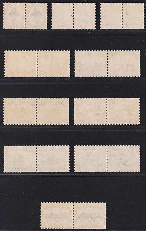 1927/30 SWA Overprint on Pictorials Full MM(*) Set (CC.81/90) @ CV  R12,750