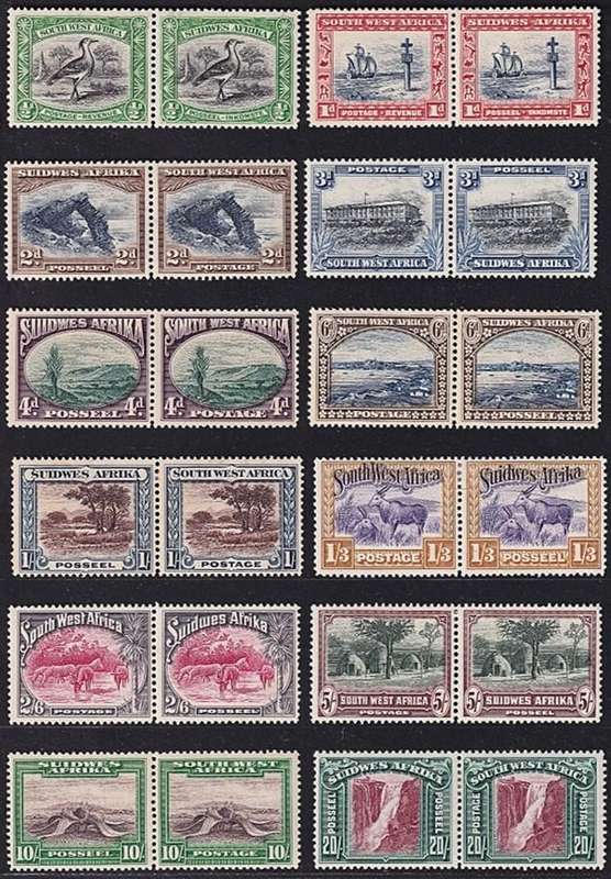 1931 SWA 1st Pictorials Group 1, Full MM(*) Down Perf Set (CC.103/114)  @ CV  R6,530