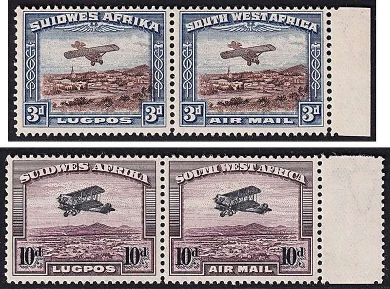 1931 SWA Airmail Issue UMM(**) Set of 2   @ CV  R3,600
