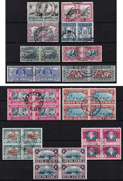 1933/39 Union Voortrekker & Huguenot VFU Sets/Blocks, Some Nice Cancels