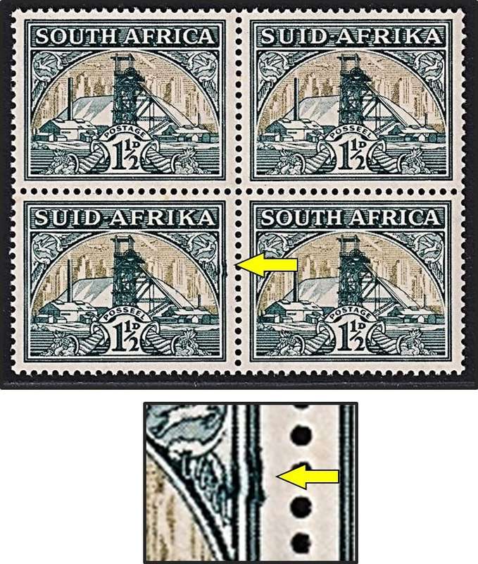 1936 Union 1½d MM/UMM CC.57a UHB Var.3 - Bulge in Right Frame