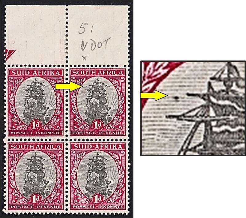 1934 Union 1d UMM(**) Positional Variety - Prominent Black Dot