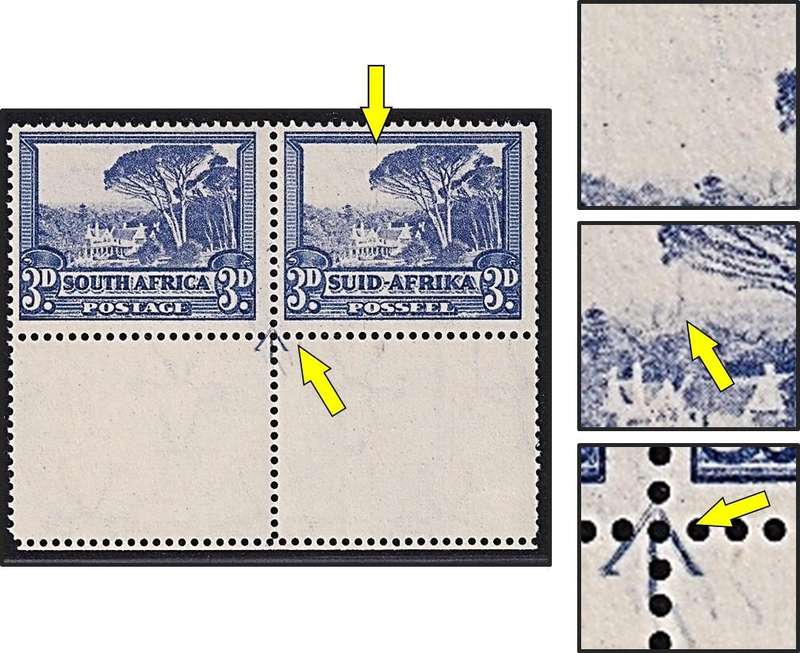1940 Union 3d UMM(**) Arrow Pair Variety - Arrow into Gutter, Missing Clouds & Smoke