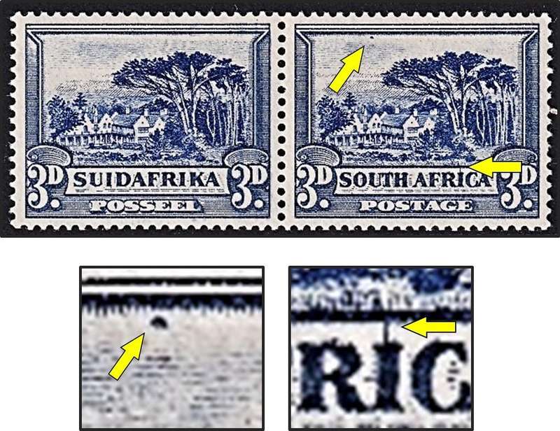 1930 Union 3d MM(*) Roto Varieties - Dot near Top Frame & Line through "I" - RARE