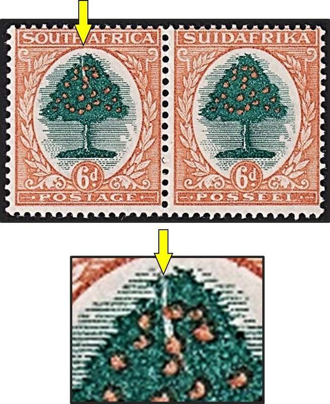 1930 Union 6d MM(*) Roto Pair - UHB Variety - "Split Apex"