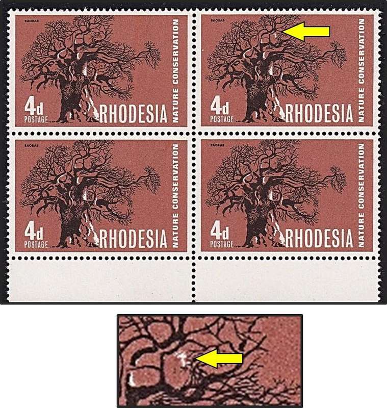 1967 Rhodesia  4d  UMM(**) Listed Variety - Bird's Nest in Tree