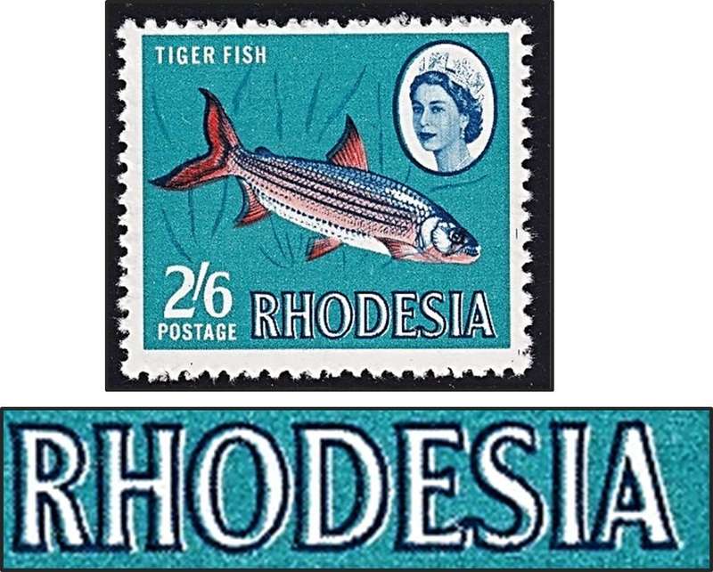 1966 Rhodesia 2/6 UMM(**) Variety - Colour Shift