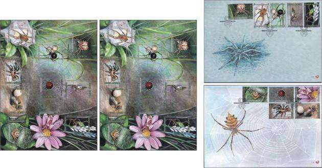 2004 RSA Spiders UMM & CTO Self-adhesive MS & FDCs  @ R495