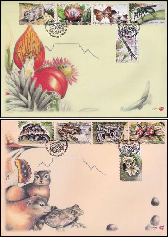 2004 RSA Ecology of Table Mountain UMM & CTO Sheetlets + FDC  @ R1,000