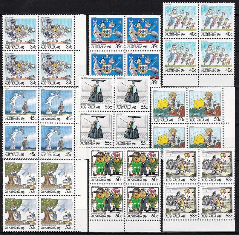 1988 Australia "Living Together" Full UMM(**) Set in Blocks (SG.1111/36)  @ CV  R2,250+