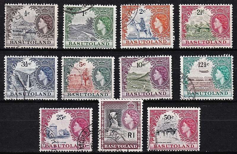 1961/3 Basutoland QEII Full VFU Decimal Set of 11  @ CV  R1,680
