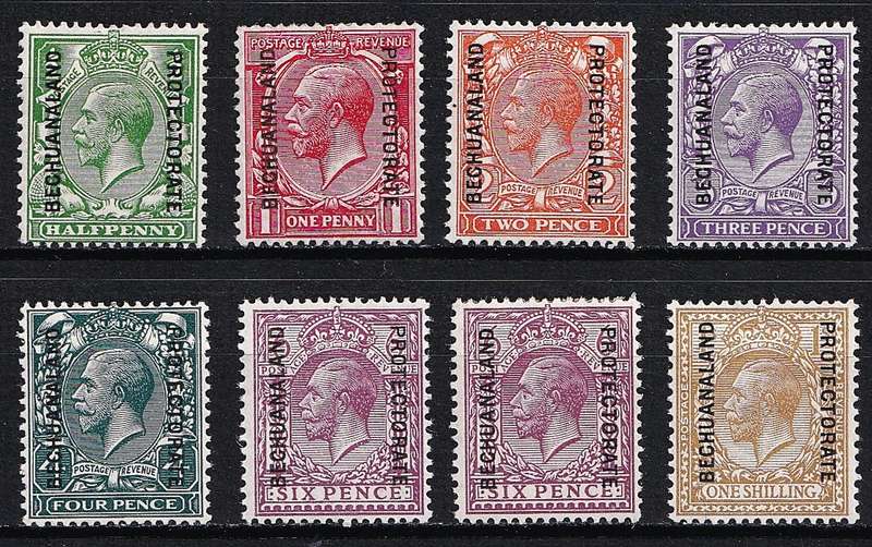 1925/7  Bechuanaland Protectorate KGV MM(*) Set  (CC.86/93)  @ CV  R3,075