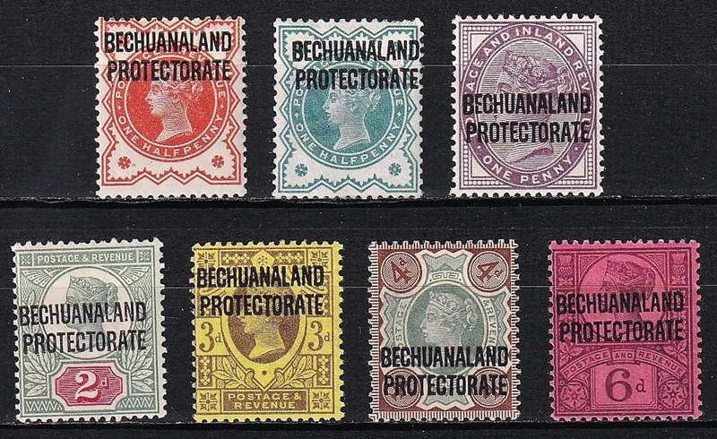1904 Bechuanaland Protectorate Queen Victoria MM(*), CC.57/63 Set @ CV  R1,820