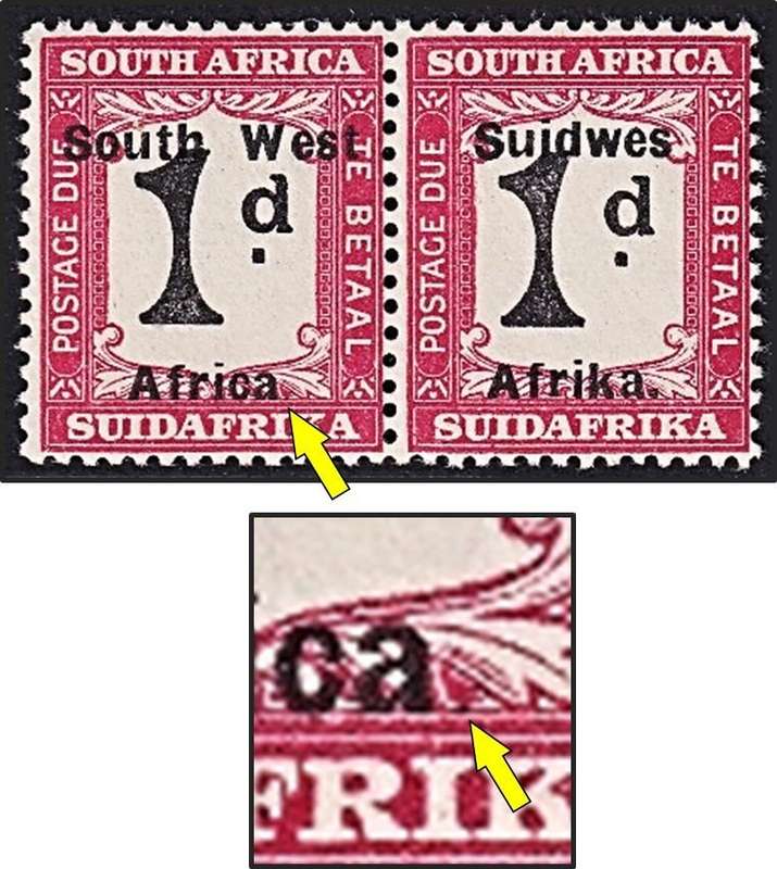1927 SWA 1d Posgage Due UMM(**) SACC.33a Variety - Missing Stop after "a"  @ CV  R3,000