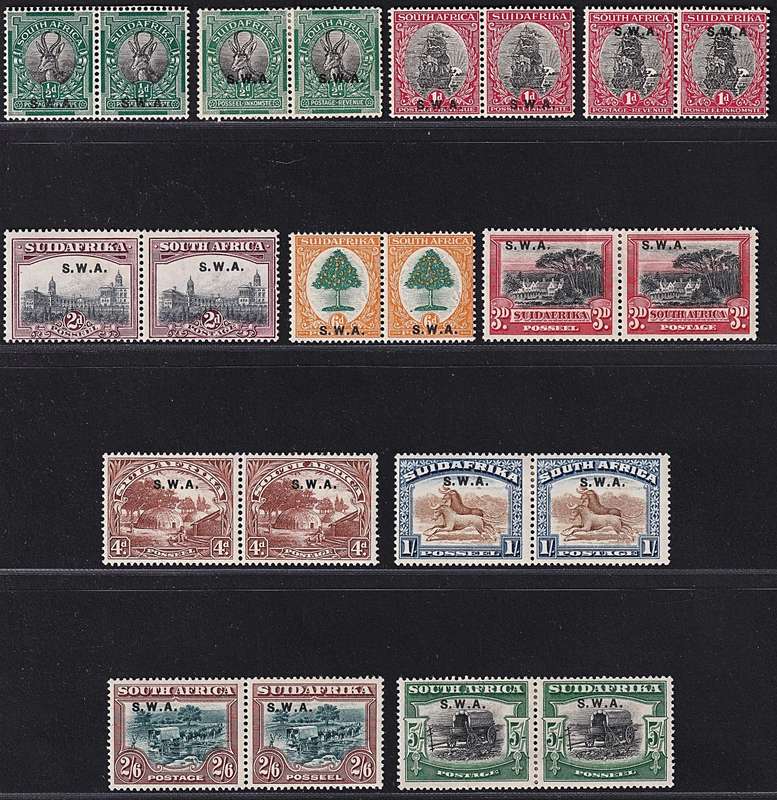 1927/30 SWA CC.81/89 MM(*) S/Set to 5/- & Listed Var  @ CV  R8,345