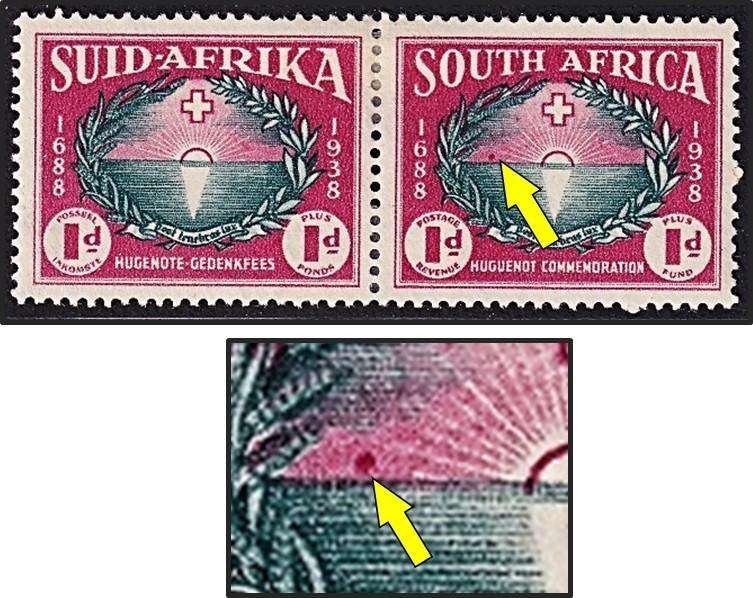 1939 Union 1d LMM(*) Issue - UHB Var.2 - Red Spot/Sun on Horison