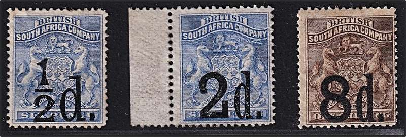 1892 BSAC Provisional Issues MM(*) @ CV  R14,000
