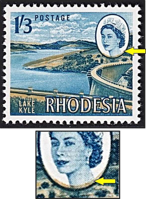 1966 Rhodesia 1/3 UMM(**) Variety - Ocre Colour Shift