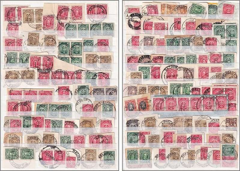 Huge POSTMARK lot of Early Southern Rhodesia  - KGV & Field Marshal Issues on Piece
