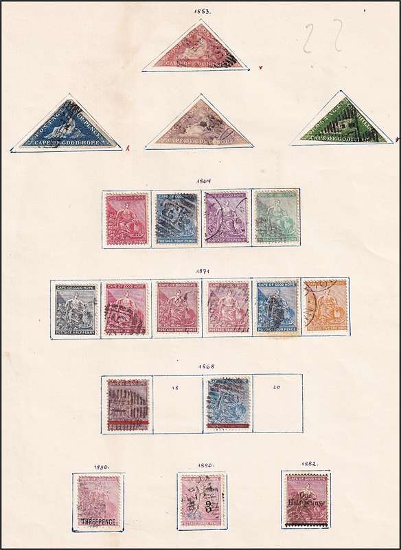 CoGH, Transvaal, OFS & Natal Issues on Pages - Triangles, TVL Bourne Heads etc