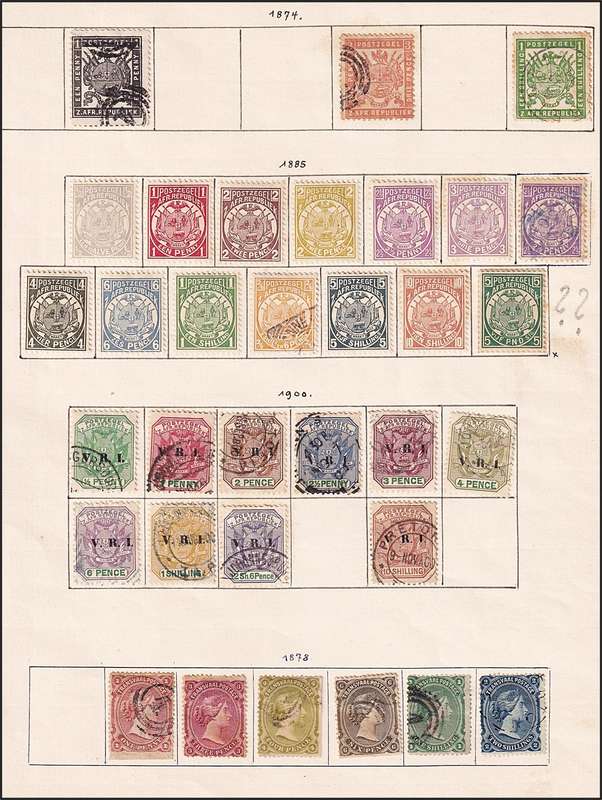 CoGH, Transvaal, OFS & Natal Issues on Pages - Triangles, TVL Bourne Heads etc