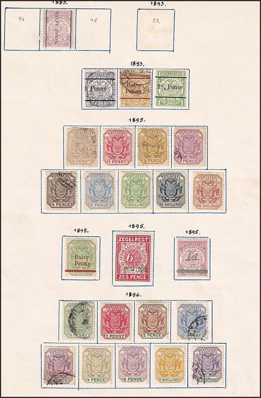 CoGH, Transvaal, OFS & Natal Issues on Pages - Triangles, TVL Bourne Heads etc