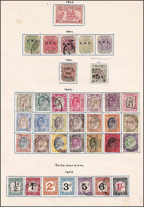 CoGH, Transvaal, OFS & Natal Issues on Pages - Triangles, TVL Bourne Heads etc