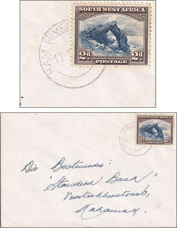 1950's SWA Cover - Very Scarce "HAM RIVER" Blank CDS (Putzel  4000 Points Only 1 Copy Seen!