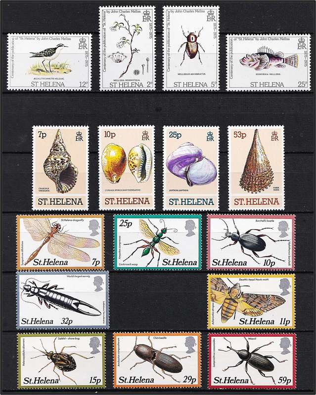 1974/2001 St. Helena Birds, Animals, Insects, Marine Life etc  UMM(** )Thematic Sets @ CV  R3,250+