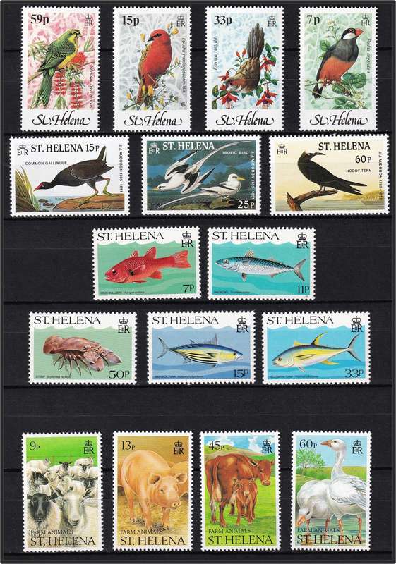 1974/2001 St. Helena Birds, Animals, Insects, Marine Life etc  UMM(** )Thematic Sets @ CV  R3,250+