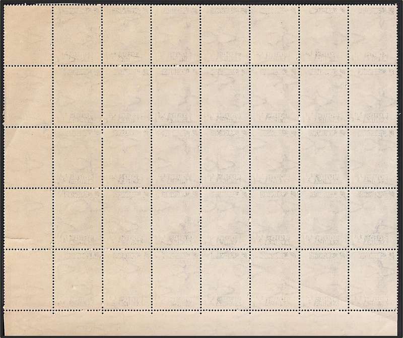 1937 Union ½d Coronation UMM(**) Sheet UHB Var.2,6,7,9,11,12 + INXOMSTE Flaw