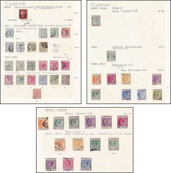 1880-1904 Cyprus - High Value Queen Victoria to KGV on Pages  @ CV  R21,300+