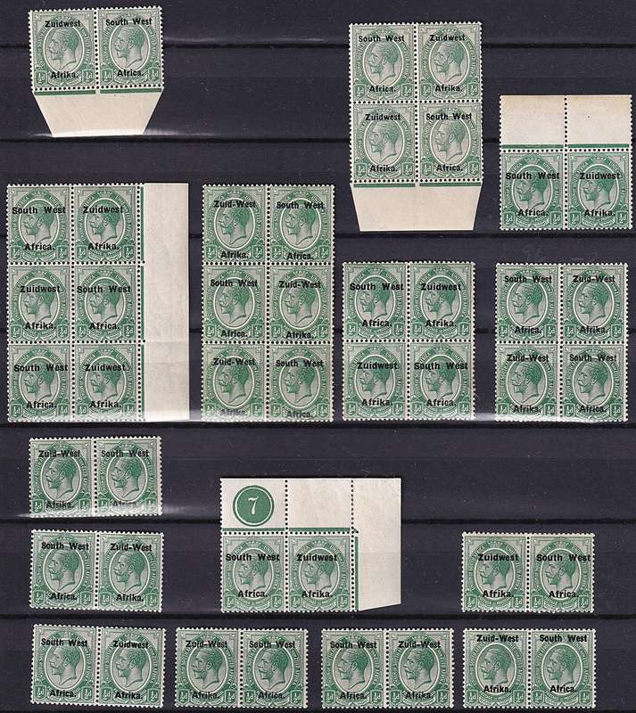 1923/4 SWA ½d King's Head UMM/MM Unsorted Pairs & Blocks - High CV Study Lot!