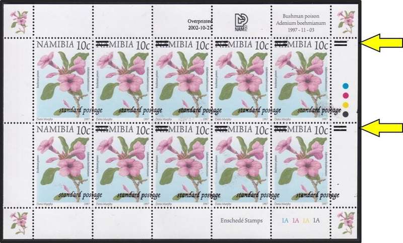 2002 Namibia SACC.414 UMM(**) Major Surcharge Shift & Offset on Back - RARE