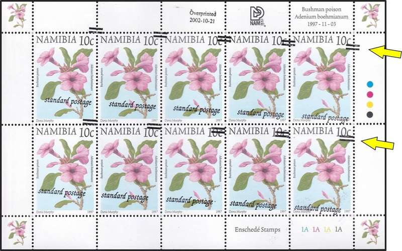 2002 Namibia SACC.414 UMM(**) Major Surcharge Shift & Skewing - RARE