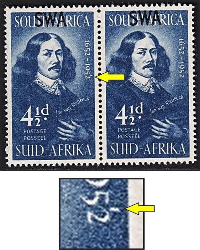 1952 SWA 4½d UMM(**) Variety - Apostrophe between "52" - Scarce!