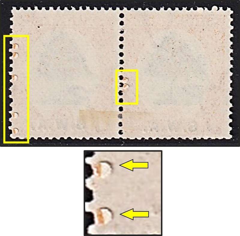 1927/30 SWA 6d CC.86 MM(*) Variety - Green Spot Left in Oval & Perf Shift & Perf Variety