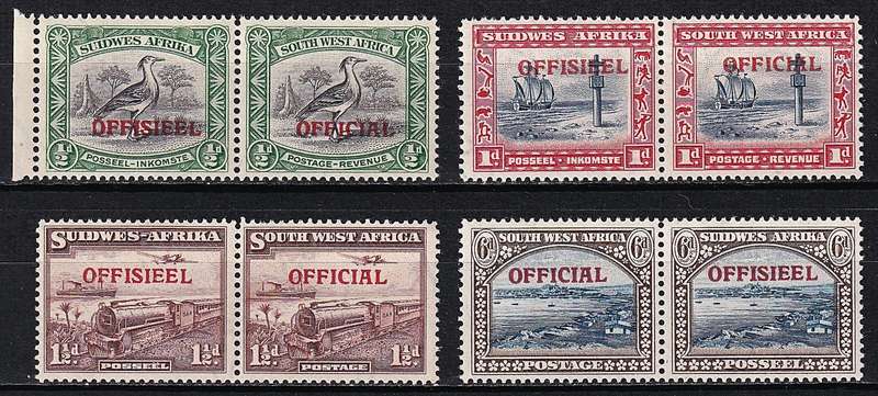 1945/50 SWA Official MM(*) Set CC.18/22  @ CV  R1,400