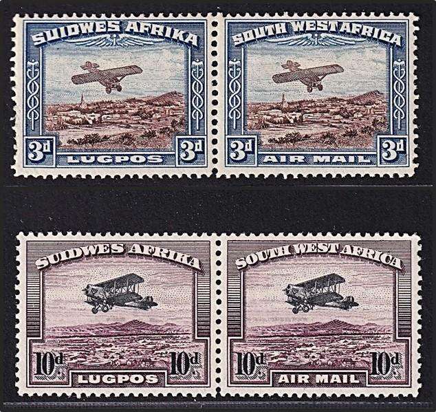 1931 SWA Airmail Issue CC.101/2 MM(*) Set of 2  @ CV  R1,800