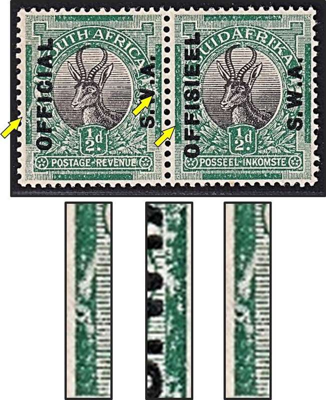 1929 SWA ½d Official MM(*) CC.9 Variety - Damaged Green Printing - Scarce!