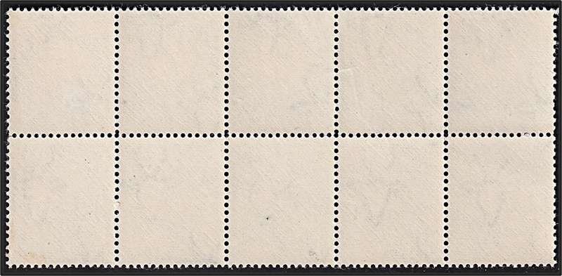 1950 Union  ½d UMM(**) Block with Paper Fold - White Crack Flaw & Blob under "N" - RARE