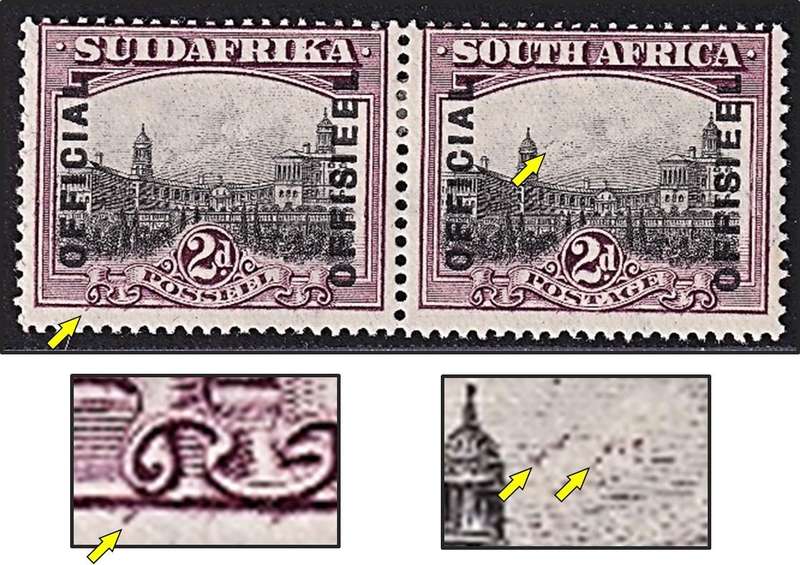 1928/9 Union 2d MM(*) Official CC.6 Variety - Purple Slash & Birds + Vignette to Left