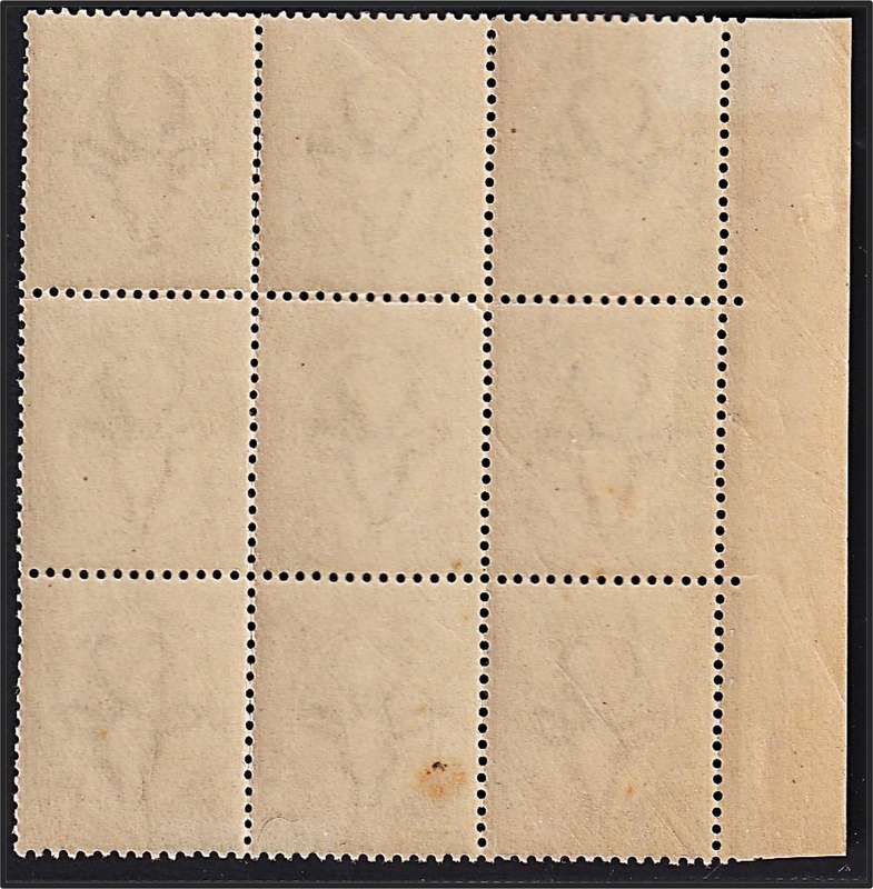 1913 Union ½d King's Head UMM(**) Block Varieties - White Spot on Cheek & On Top of Head