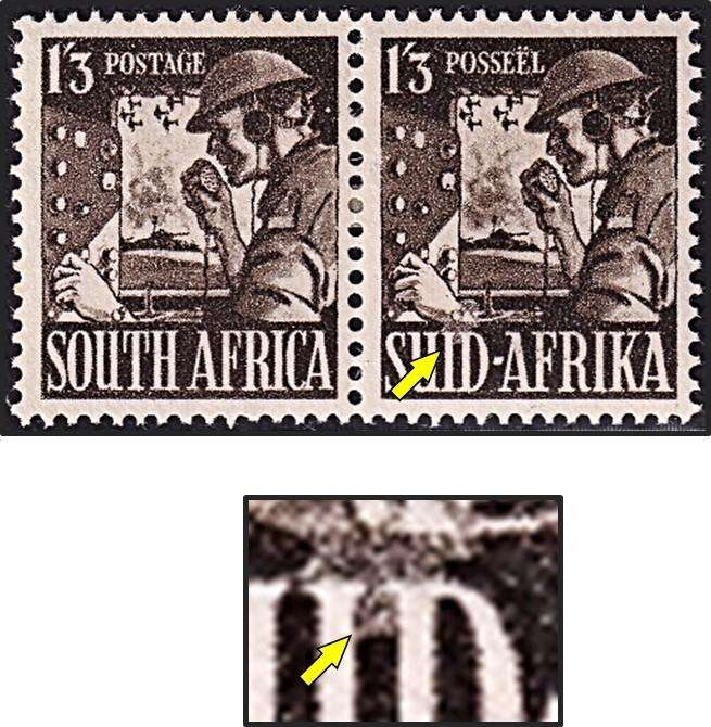 1943 Union 1/3 Signaller UMM(**) Misplaced UHB Variety -  White Smudge behind "ID" in SUID
