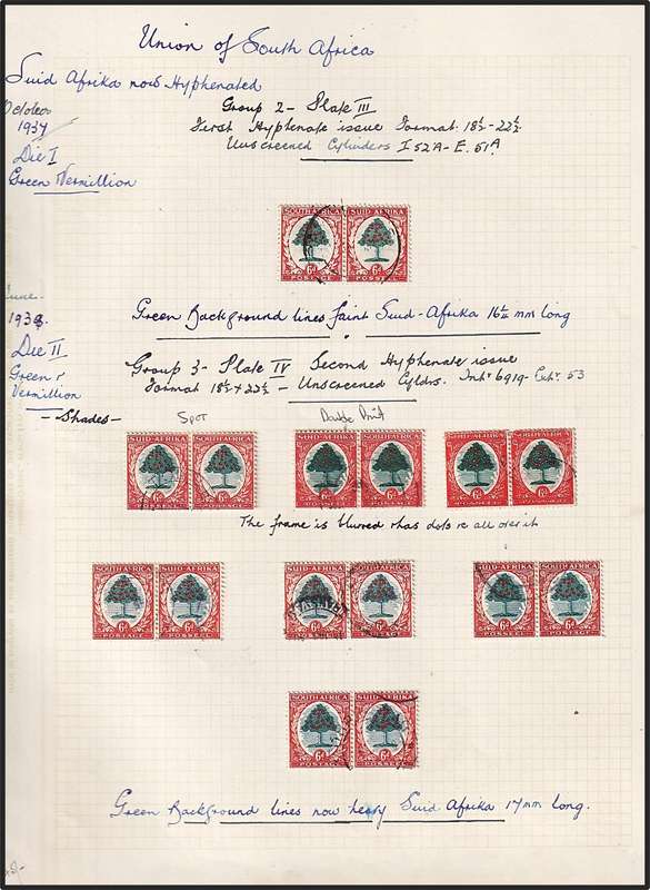 1933/48 Union 6d Study Lot on Pages