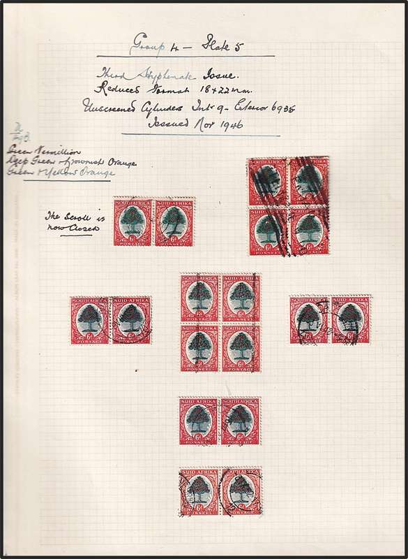 1933/48 Union 6d Study Lot on Pages