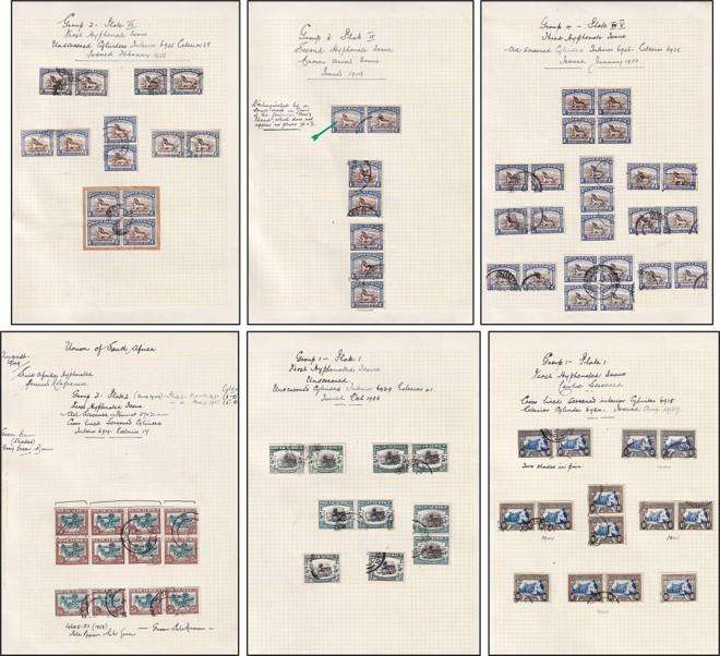 1933/48 Union 1/- to 10/- Study Lot on Pages - High CV Lot!